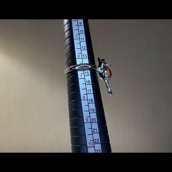 Crystal Silver Mouse Rings Adjustable - Picture 3 of 4